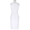 Kate Kasin cuello de manga corta para mujer Peplum sin mangas de color blanco corto vestido de verano lápiz KK000395-2